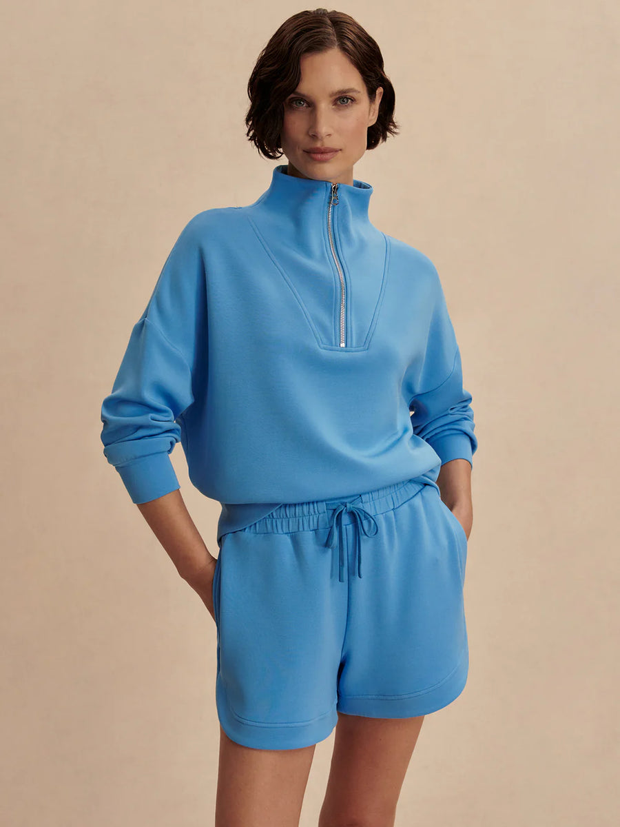 Hawley Half Zip Sweat Azure Blue Sweatshit by Varley Doodie Stark