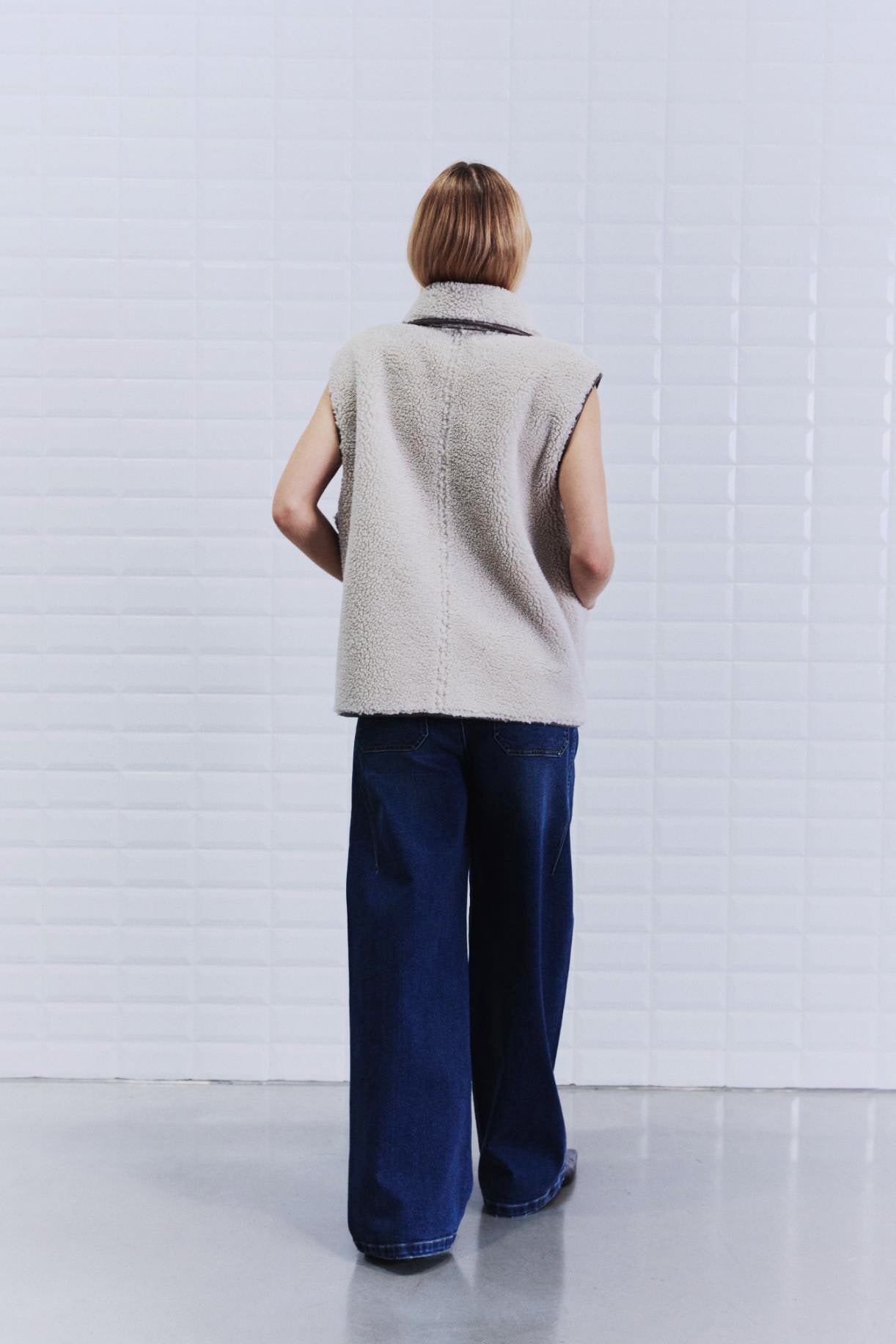 Iris Bonded Waistcoat - Birch | Brown