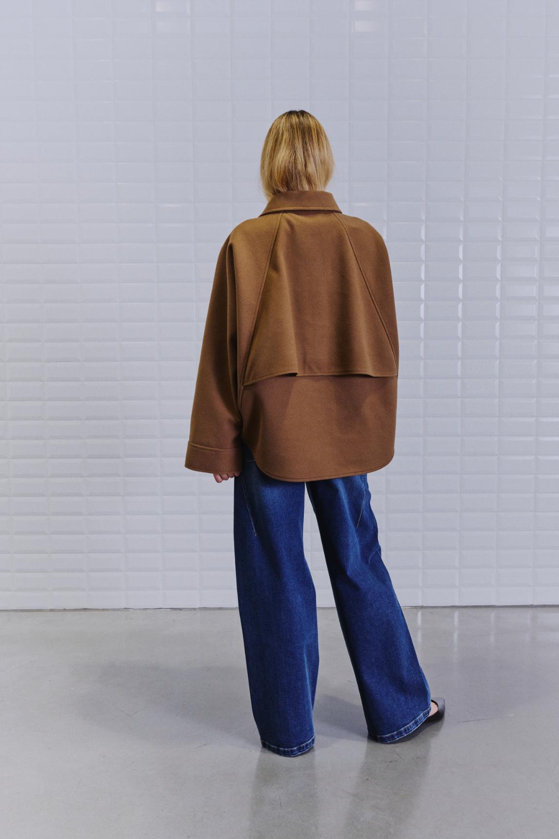 Jackie Bat Sleeve Jacket - Camel