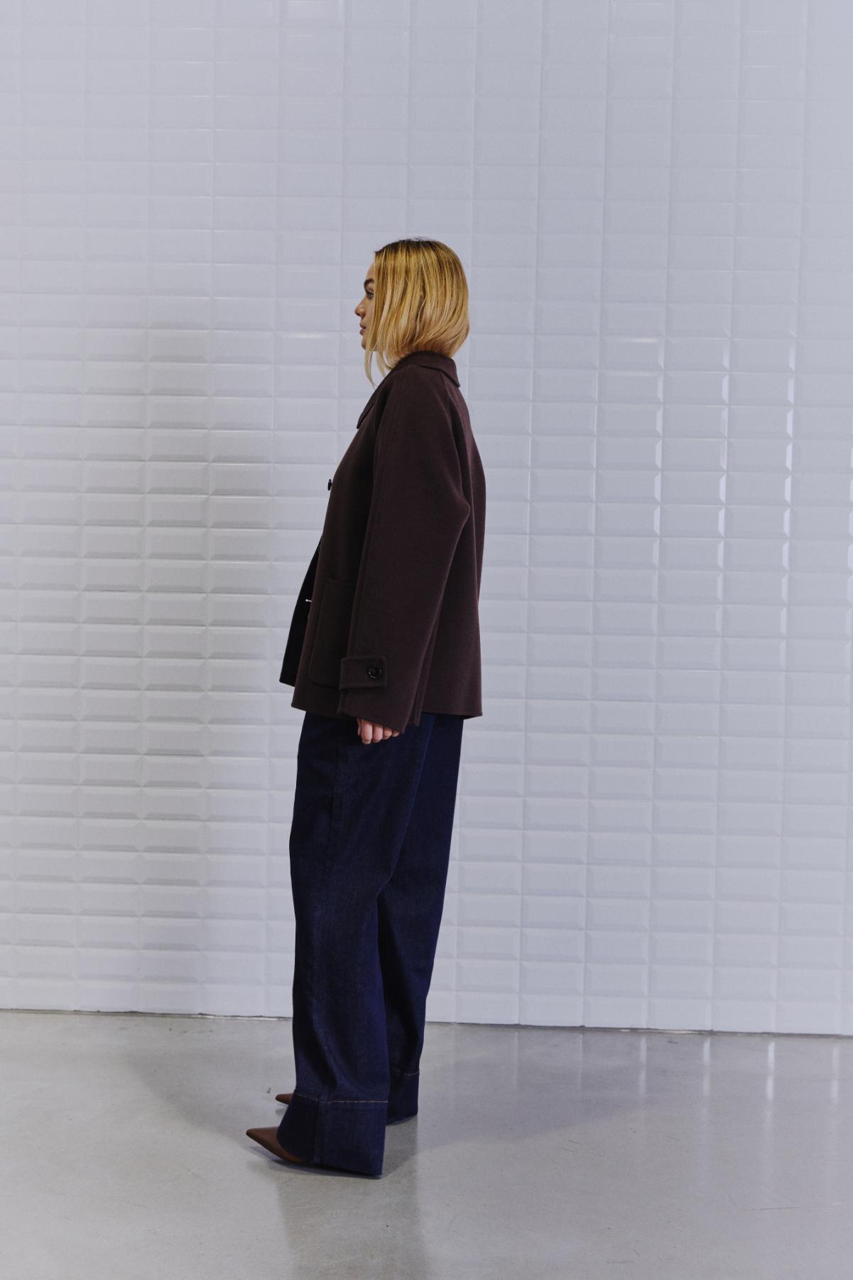 Lucia Mel Wool Jacket - Dark Brown