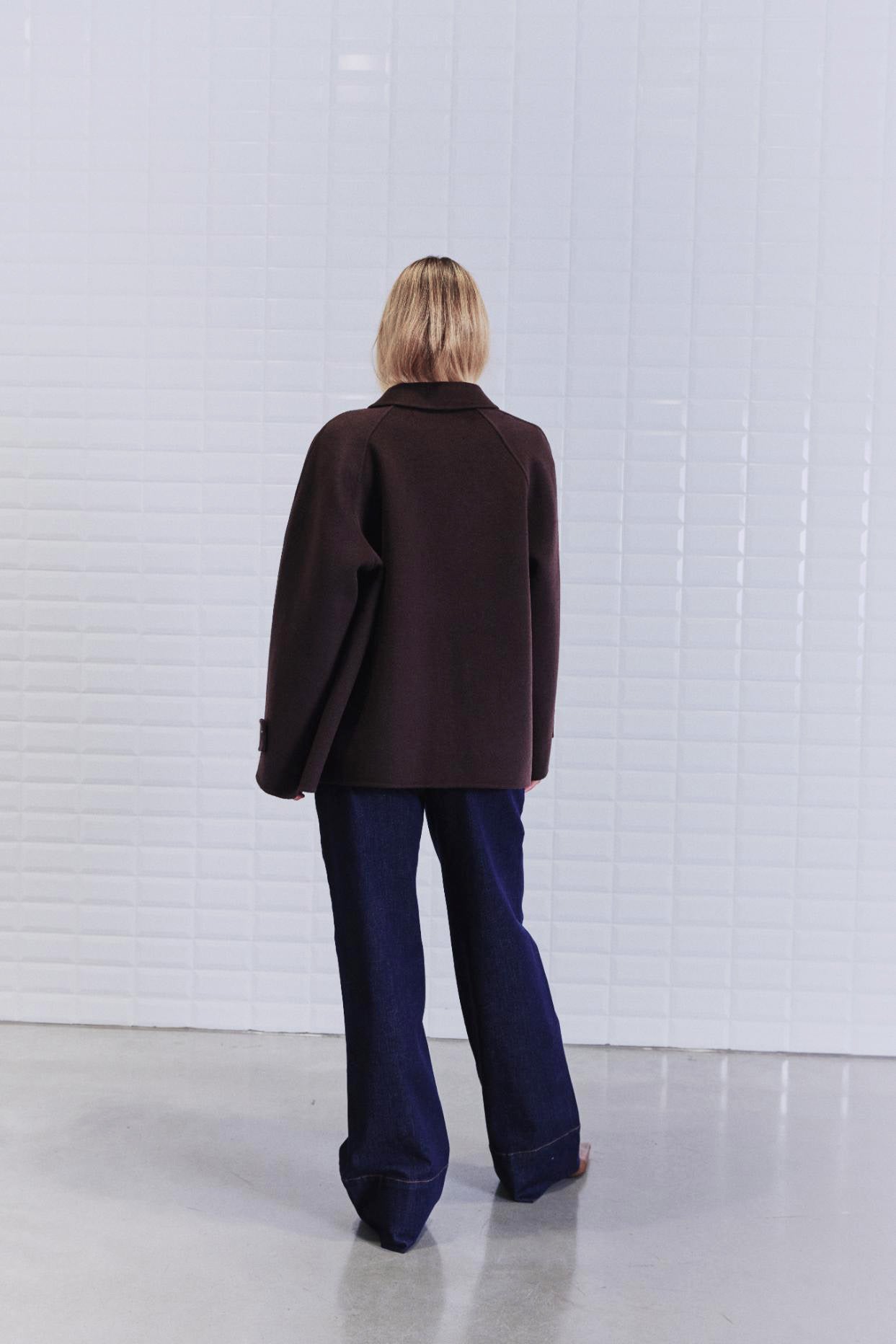 Lucia Mel Wool Jacket - Dark Brown