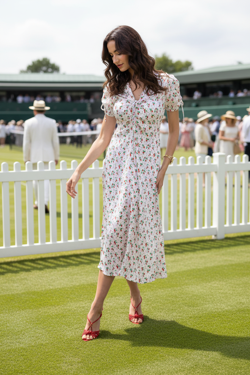 Babington Dress - Wimbledon