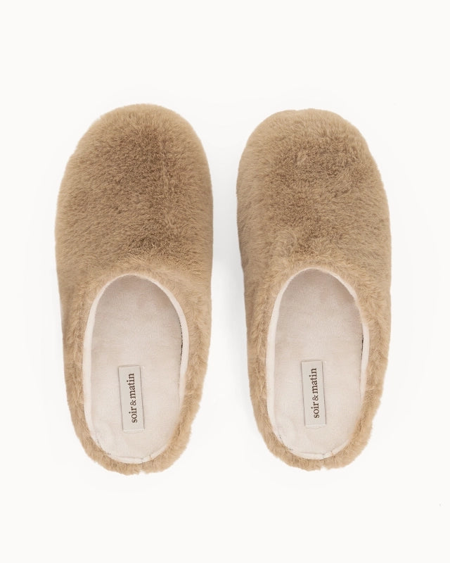 Soir & Matin Neha faux fur mule in camel