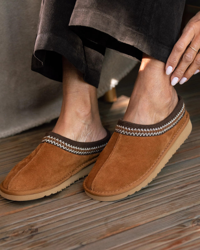 Soir & Matin Reva leather slipper in whisky