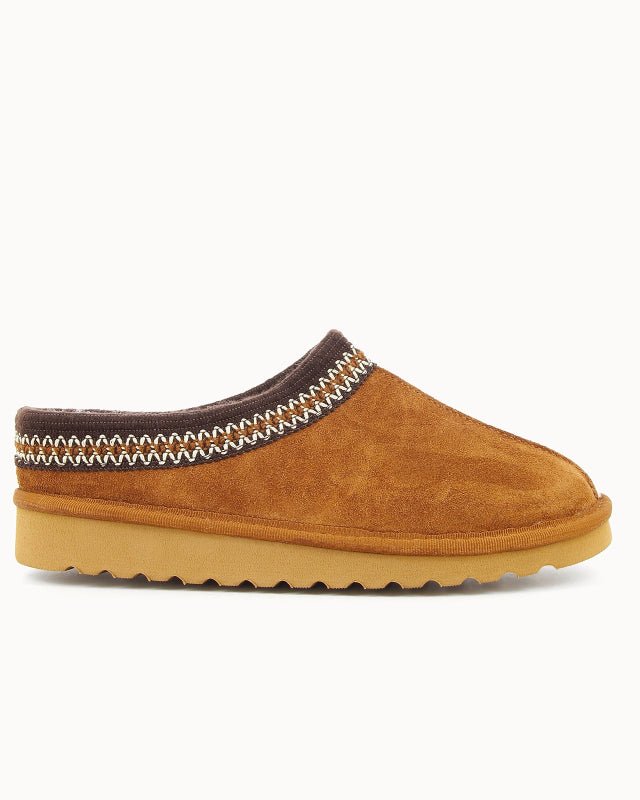 Soir & Matin Reva leather slipper in whisky