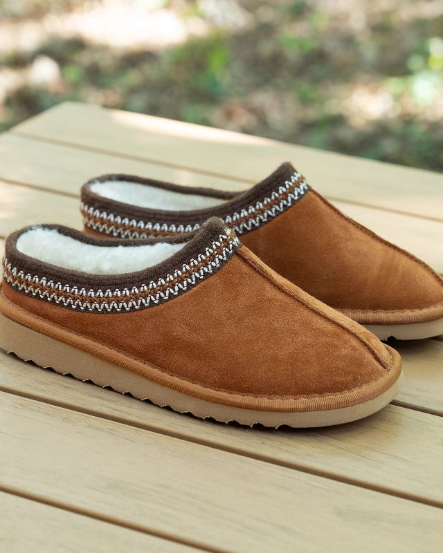 Soir & Matin Reva leather slipper in whisky