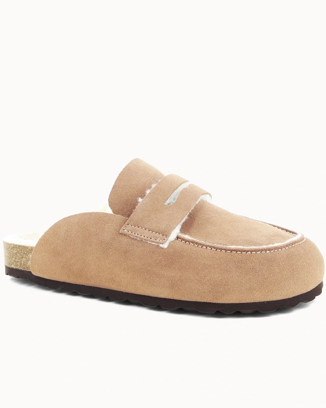 Soir & Matin Silvana leather clog in beige