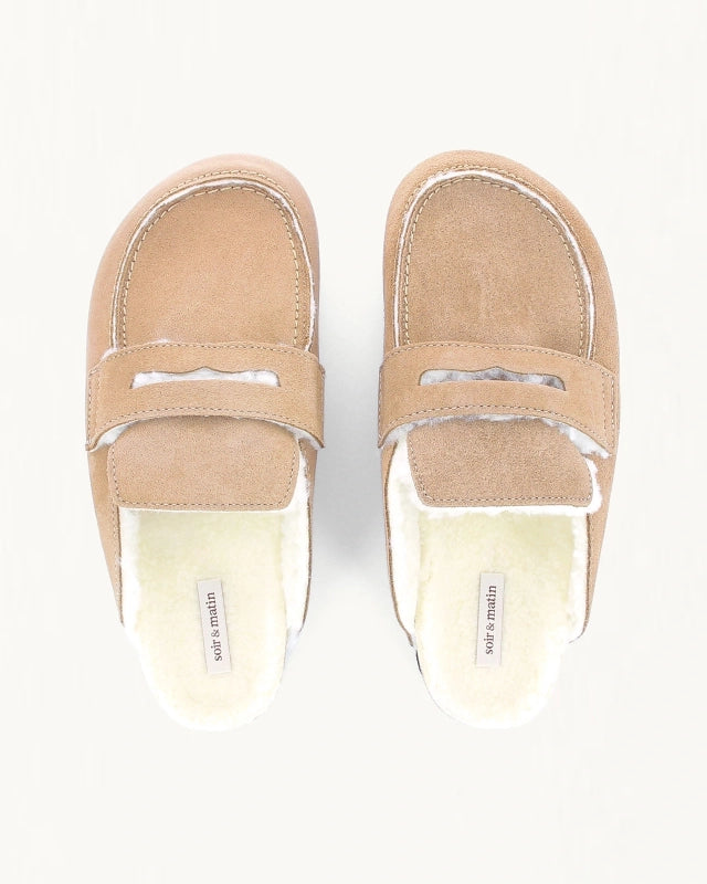 Soir & Matin Silvana leather clog in beige
