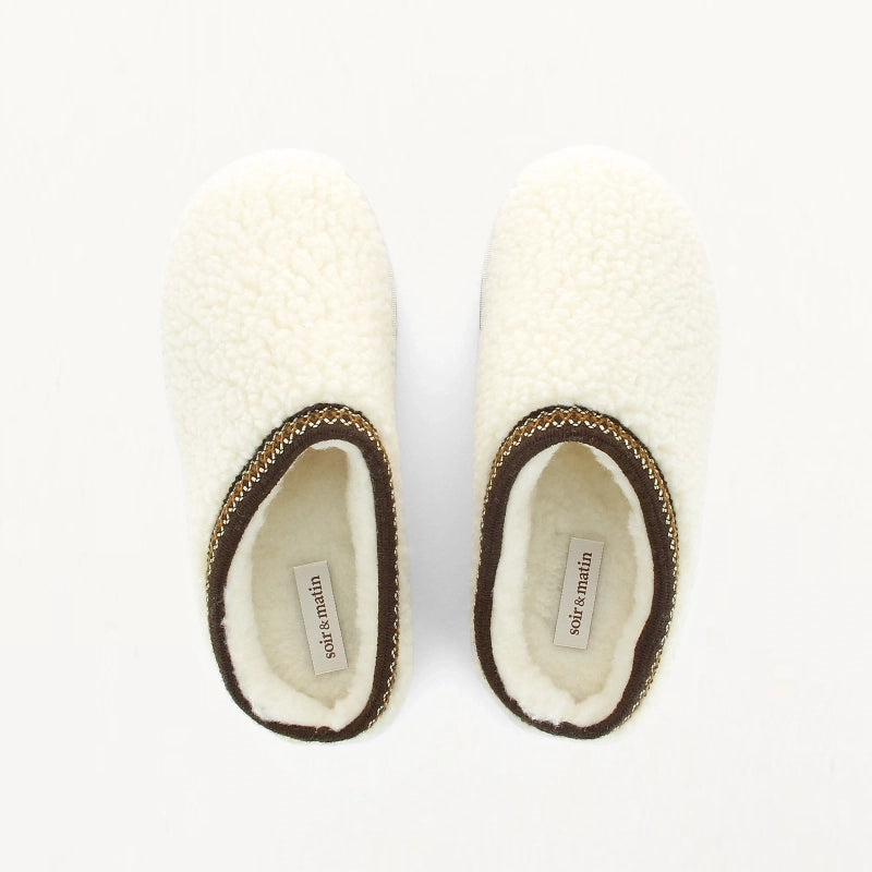 Soir & Matin Babel wool slipper in natural wool