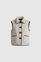 Iris Bonded Waistcoat - Birch | Brown