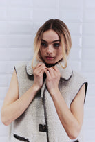 Iris Bonded Waistcoat - Birch | Brown