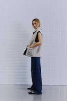 Iris Bonded Waistcoat - Birch | Brown
