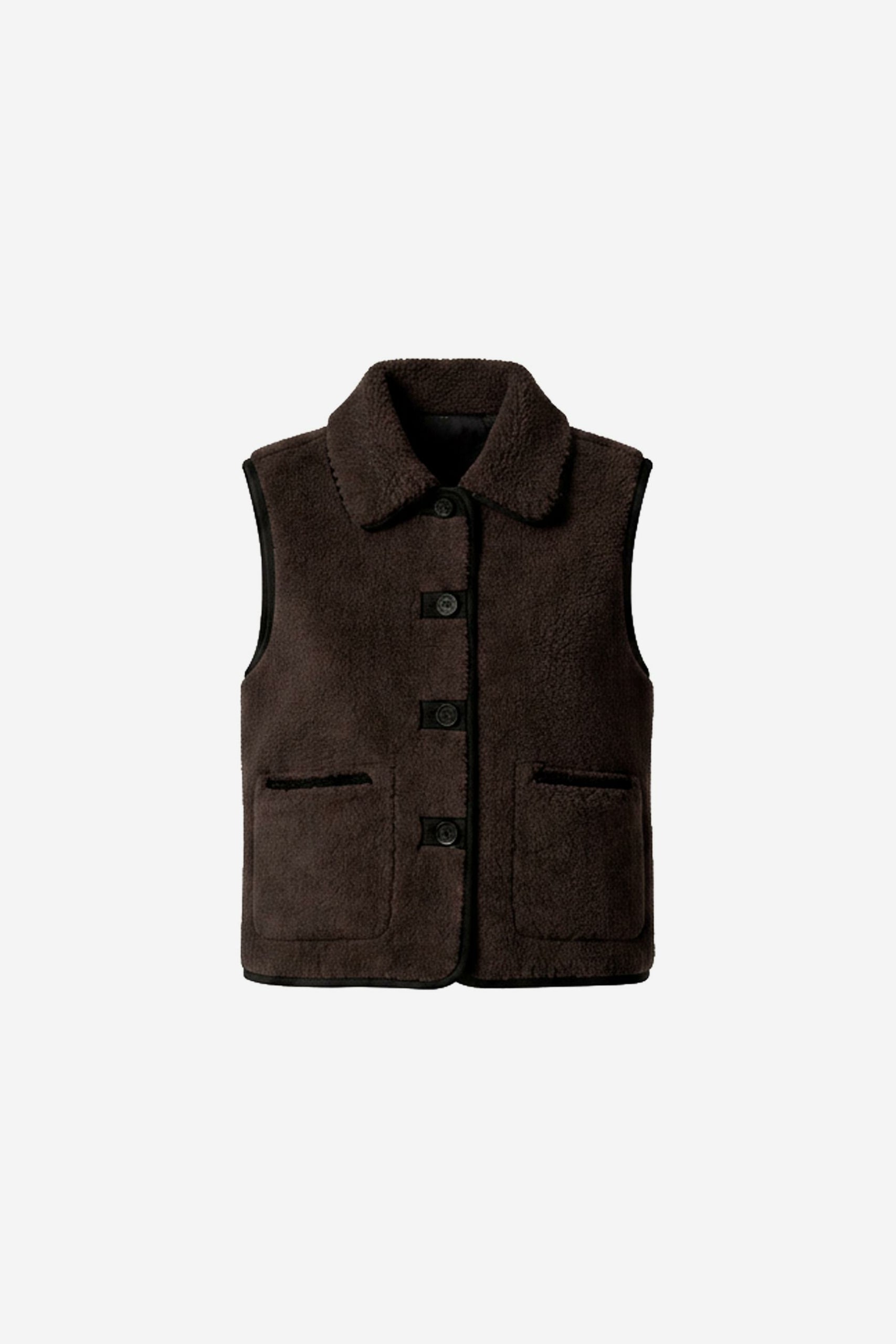 Iris Bonded Waistcoat - Cookie Brown