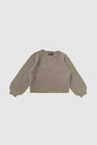 Iza Long Sleeve Rib Pullover - Desert Camel Melange