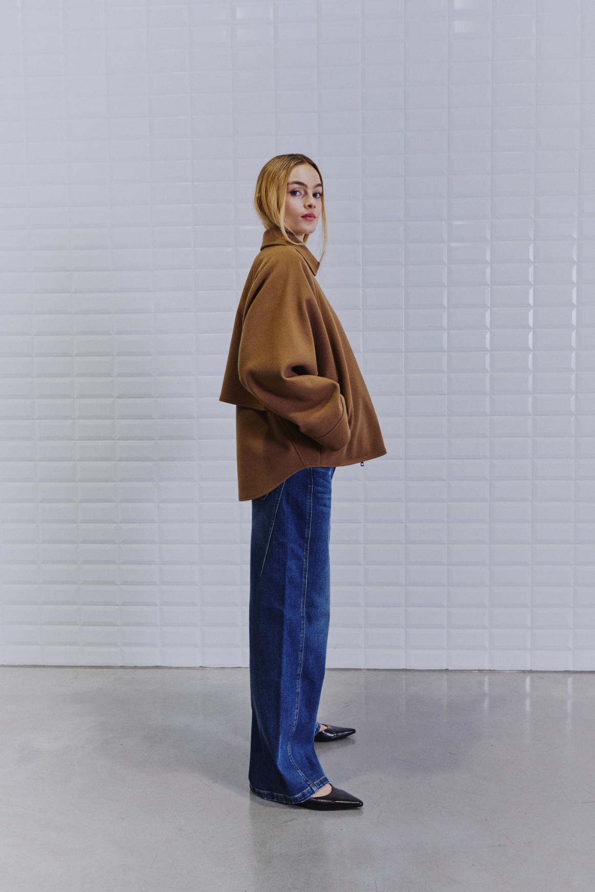 Jackie Bat Sleeve Jacket - Camel