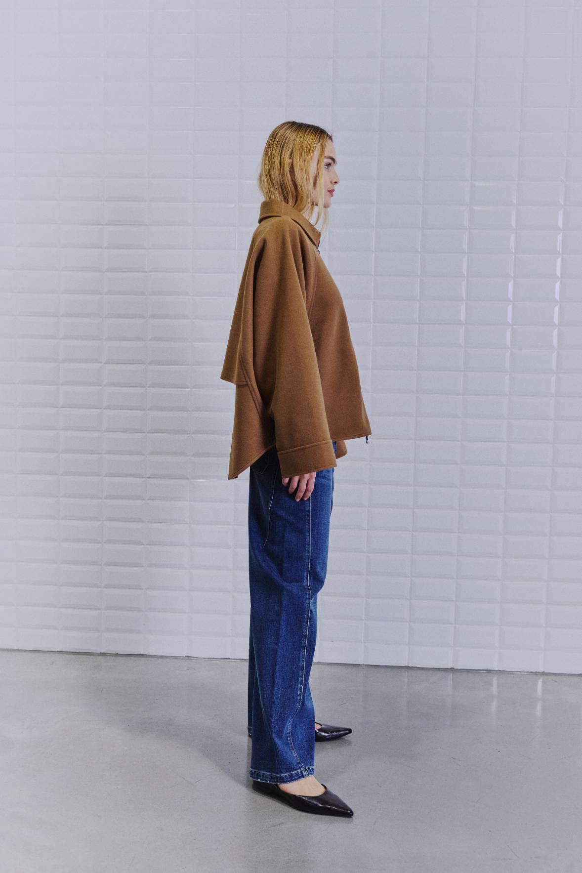 Jackie Bat Sleeve Jacket - Camel