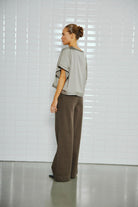 Steffi High Waist Wide Trousers - Midnight Green