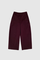 Leah Barrel Leg Trousers - Dark Wine