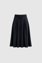 Lily Tailored Skirt - Navy Pinstripe