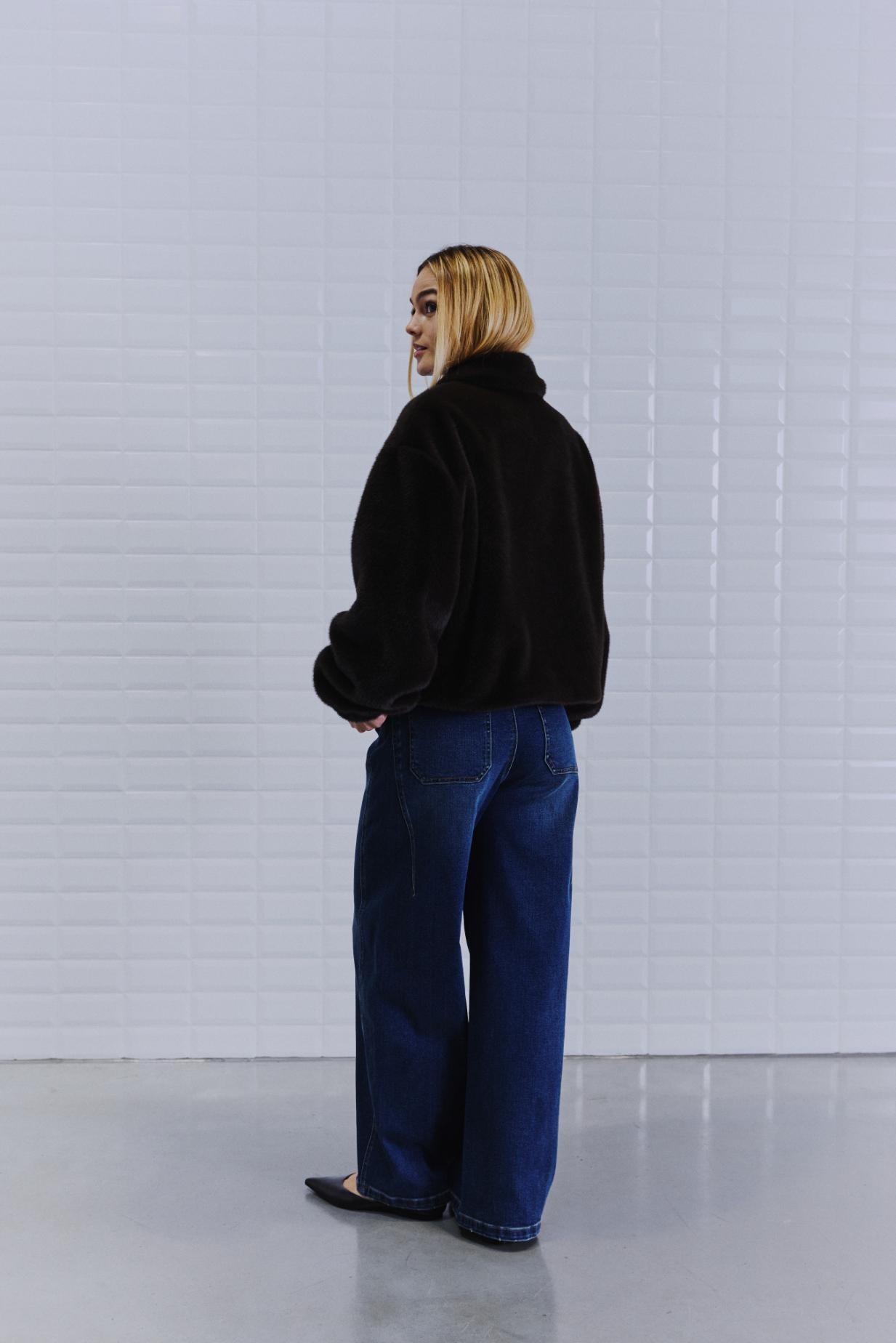 Nohr Faux Fur Jacket - Dark Brown