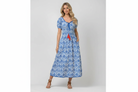 Blue Dress on Blonde Model