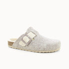 Soir & Matin Lilou wool felt clog in taupe