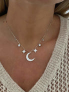 iCandi_Wendy moon necklace model silver