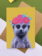 Meerkat Floral Headdress Mustard