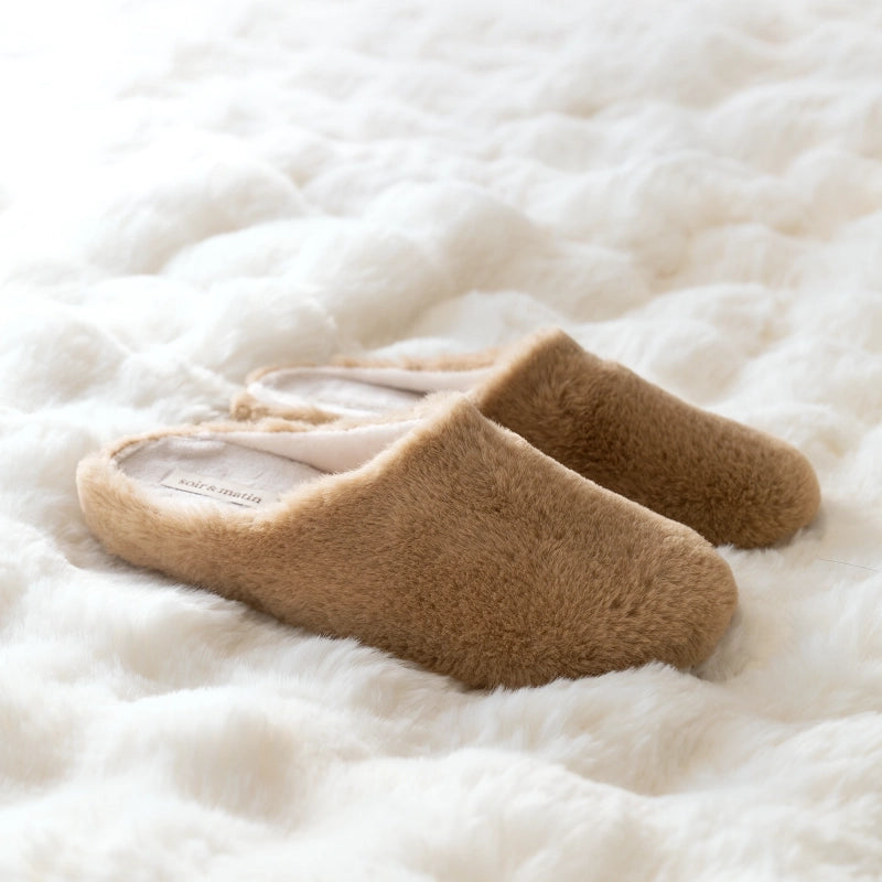 Soir & Matin Neha faux fur mule in camel