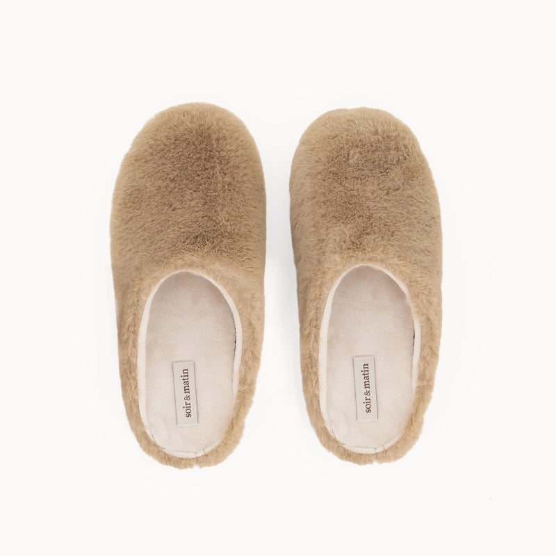 Soir & Matin Neha faux fur mule in camel